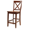 X-Back Bar Stool with 24 Inch Seat Height - Classic Cherry (Set of 2) - CROS-CF500424-CH