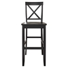 X-Back Bar Stool with 30 Inch Seat Height - Black (Set of 2) - CROS-CF500430-BK