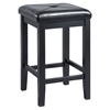Upholstered Square Seat Bar Stool with 24 Inch Seat Height - Black (Set of 2) - CROS-CF500524-BK