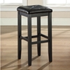 Upholstered Square Seat Bar Stool with 29 Inch Seat Height - Black (Set of 2) - CROS-CF500529-BK