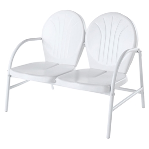 Griffith Metal Loveseat - White 
