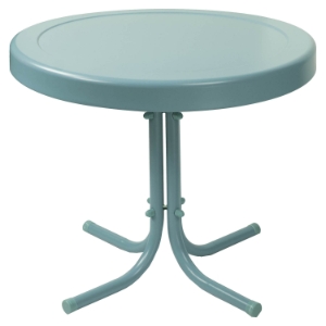 Retro Metal Side Table - Caribbean Blue 
