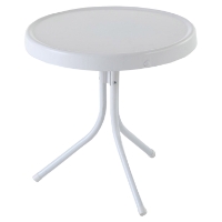 Retro Metal Side Table - Alabaster White