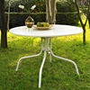Griffith Metal 40" Dining Table - White - CROS-CO1012A-WH