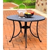 Sedona 42" Cast Aluminum Dining Table - Charcoal Black - CROS-CO600142-BK