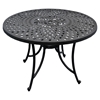 Sedona 42" Cast Aluminum Dining Table - Charcoal Black - CROS-CO600142-BK