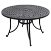 Sedona 48" Cast Aluminum Dining Table - Charcoal Black - CROS-CO600148-BK