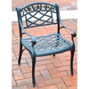 Sedona Cast Aluminum Arm Chair - Charcoal Black (Set of 2) - CROS-CO6101-BK
