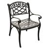 Sedona Cast Aluminum Arm Chair - Charcoal Black (Set of 2) - CROS-CO6101-BK