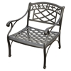 Sedona Cast Aluminum Club Chair - Charcoal Black - CROS-CO6103-BK