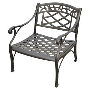 Sedona Cast Aluminum Club Chair - Charcoal Black 