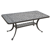 Sedona Cast Aluminum Rectangular Cocktail Table - Charcoal Black
