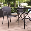 Palm Harbor Outdoor Wicker Chair - Stackable, Dark Brown (Set of 4) - CROS-CO7109-BR