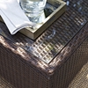 Kiawah Outdoor Wicker Glass Top Table - Dark Brown - CROS-CO7209-BR