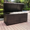 Palm Harbor Outdoor Wicker Storage Bin - Dark Brown - CROS-CO7300-BR
