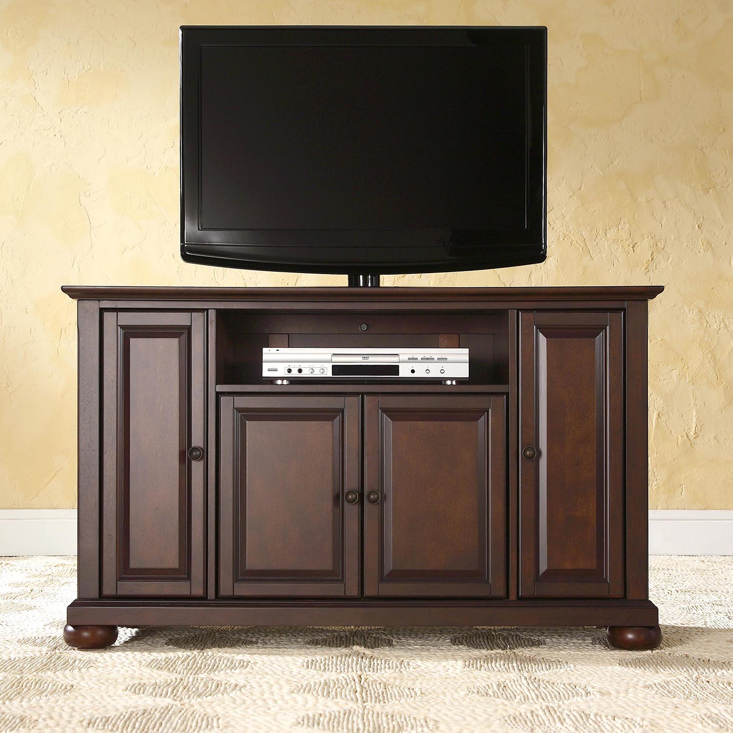Alexandria 48" TV Stand - Vintage Mahogany | DCG Stores