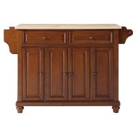 Cambridge Natural Wood Top Kitchen Island - Classic Cherry