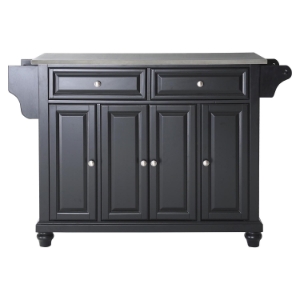 Cambridge Stainless Steel Top Kitchen Island - Black 