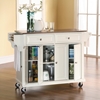 Stainless Steel Top Kitchen Cart/Island - Casters, White - CROS-KF30002EWH