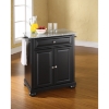 Alexandria Solid Granite Top Portable Kitchen Island - Black - CROS-KF30023ABK
