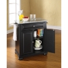 Alexandria Solid Granite Top Portable Kitchen Island - Black - CROS-KF30023ABK
