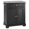 Alexandria Solid Granite Top Portable Kitchen Island - Black - CROS-KF30023ABK