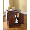 Alexandria Solid Granite Top Portable Kitchen Island - Vintage Mahogany - CROS-KF30023AMA