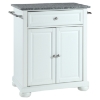 Alexandria Solid Granite Top Portable Kitchen Island - White - CROS-KF30023AWH