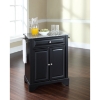 LaFayette Kitchen Island - Granite Top, Portable, Black - CROS-KF30023BBK