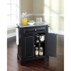LaFayette Kitchen Island - Granite Top, Portable, Black - CROS-KF30023BBK