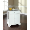 LaFayette Kitchen Island - Granite Top, Portable, White - CROS-KF30023BWH