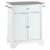 LaFayette Kitchen Island - Granite Top, Portable, White - CROS-KF30023BWH