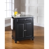 Cambridge Kitchen Island - Granite Top, Portable, Black - CROS-KF30023DBK