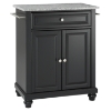 Cambridge Kitchen Island - Granite Top, Portable, Black - CROS-KF30023DBK