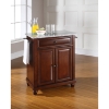 Cambridge Kitchen Island - Granite Top, Portable, Vintage Mahogany - CROS-KF30023DMA
