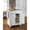 Cambridge Kitchen Island - Granite Top, Portable, White - CROS-KF30023DWH