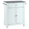 Cambridge Kitchen Island - Granite Top, Portable, White - CROS-KF30023DWH