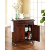 Solid Granite Top Portable Kitchen Cart/Island - Vintage Mahogany - CROS-KF30023EMA