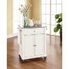 Solid Granite Top Portable Kitchen Cart/Island - White - CROS-KF30023EWH