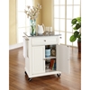 Solid Granite Top Portable Kitchen Cart/Island - White - CROS-KF30023EWH