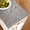 Solid Granite Top Kitchen Cart/Island - Optional Stool Storage, White - CROS-KF30053WH