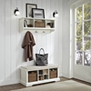 Brennan 2 Pieces Entryway Bench and Shelf Set - White - CROS-KF60001WH