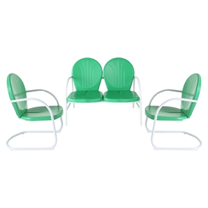 Griffith 3-Piece Conversation Seating Set - Grasshopper Green 