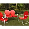 Griffith 3-Piece Conversation Seating Set - Red - CROS-KO10002RE