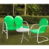 Griffith 3-Piece Conversation Seating Set - Green Chairs and Loveseat - CROS-KO10003GR