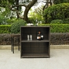 Palm Harbor 3-Piece Outdoor Wicker Bar Set - Dark Brown - CROS-KO70009BR