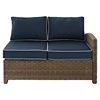 Bradenton Outdoor Wicker Sectional Right Corner Loveseat - Navy Cushions - CROS-KO70015WB-NV