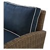 Bradenton Outdoor Wicker Sectional Left Corner Loveseat - Navy Cushions - CROS-KO70016WB-NV