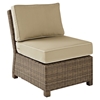 Bradenton Outdoor Wicker Sectional Center Chair - Sand Cushions - CROS-KO70017WB-SA