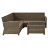 Bradenton 4 PC Outdoor Seating Set - Sangria Cushions, Light Brown Wicker - CROS-KO70019WB-SG